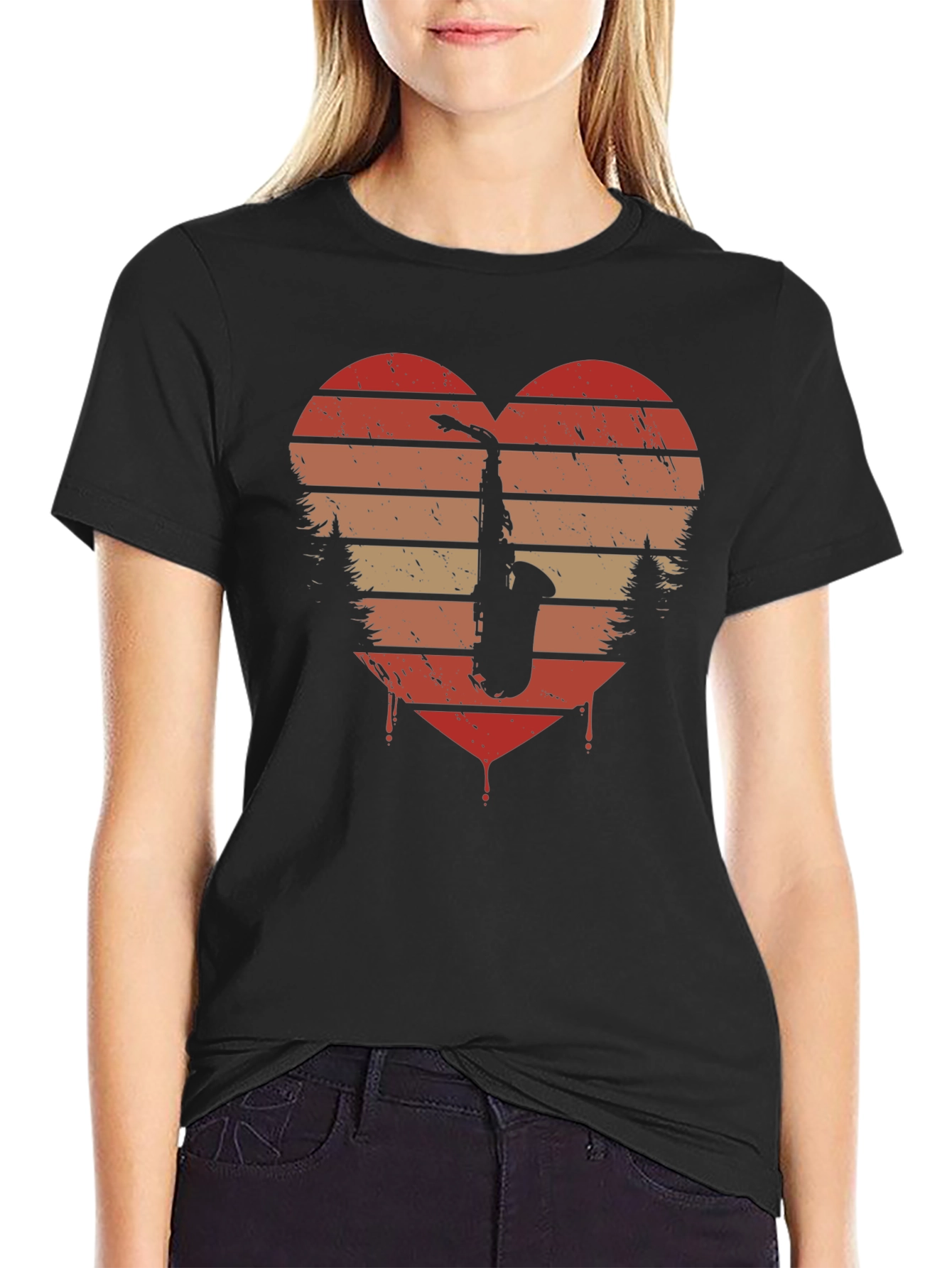 Saxophone Heartbeat T-Shirt