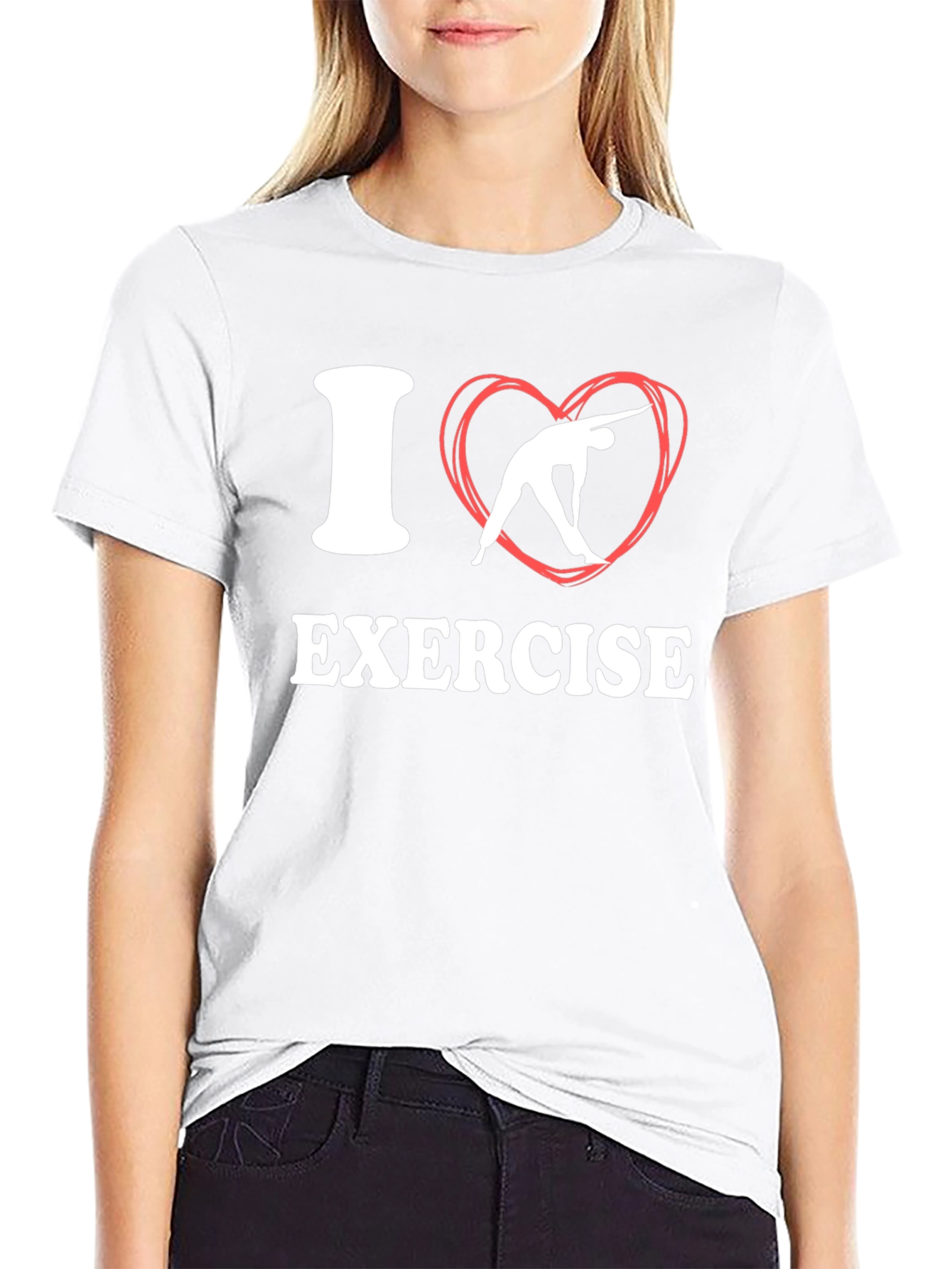 I Love Exercise T-Shirt - Black Fitness Tee