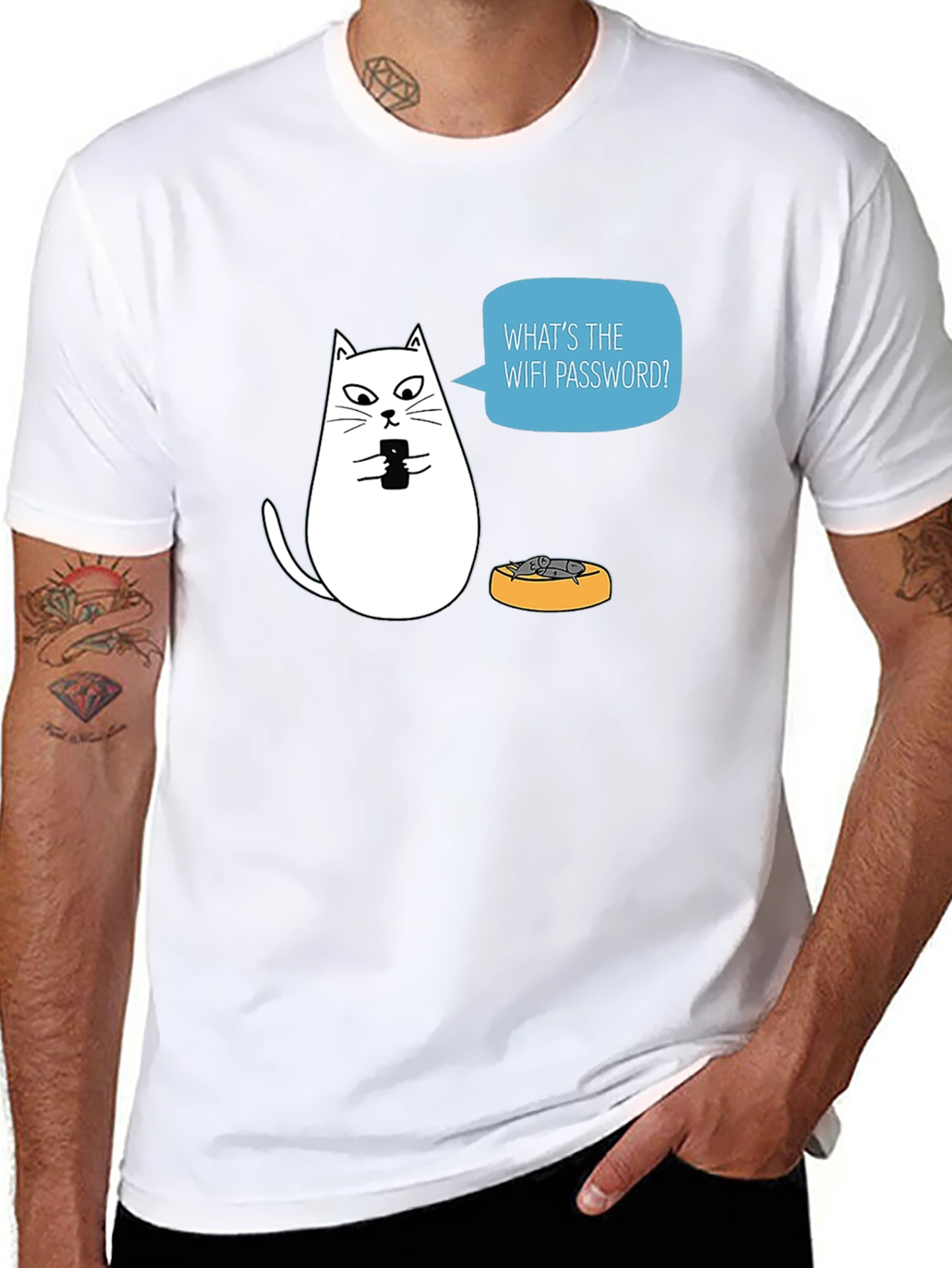 Funny Cat WiFi Password T-Shirt