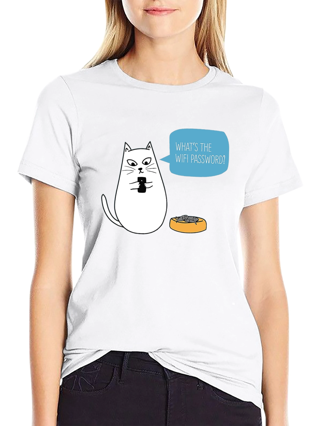 Funny Cat WiFi Password T-Shirt