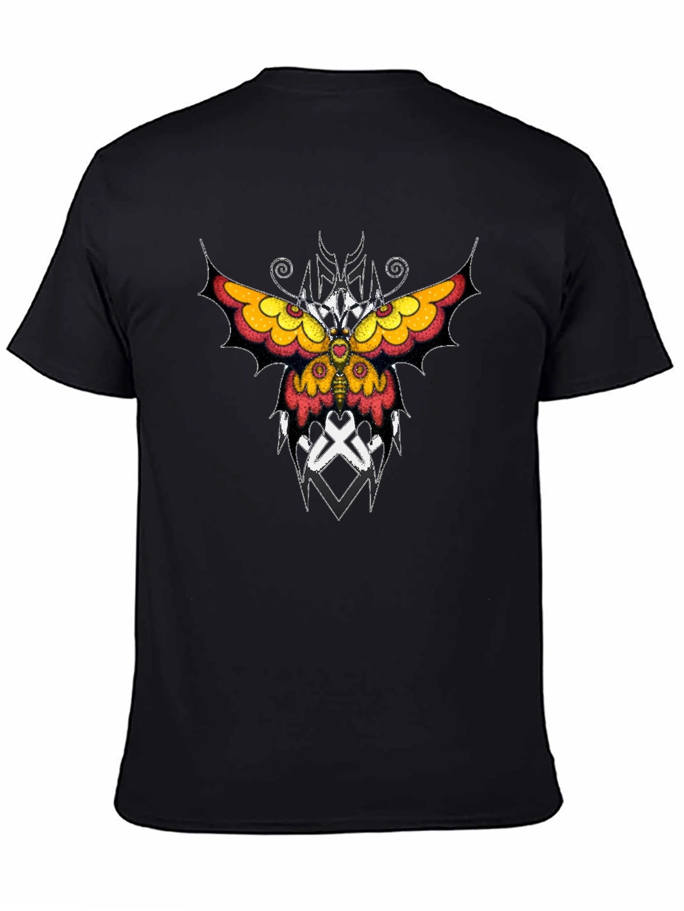Butterfly Graphic T-Shirt - Stylish Black Tee