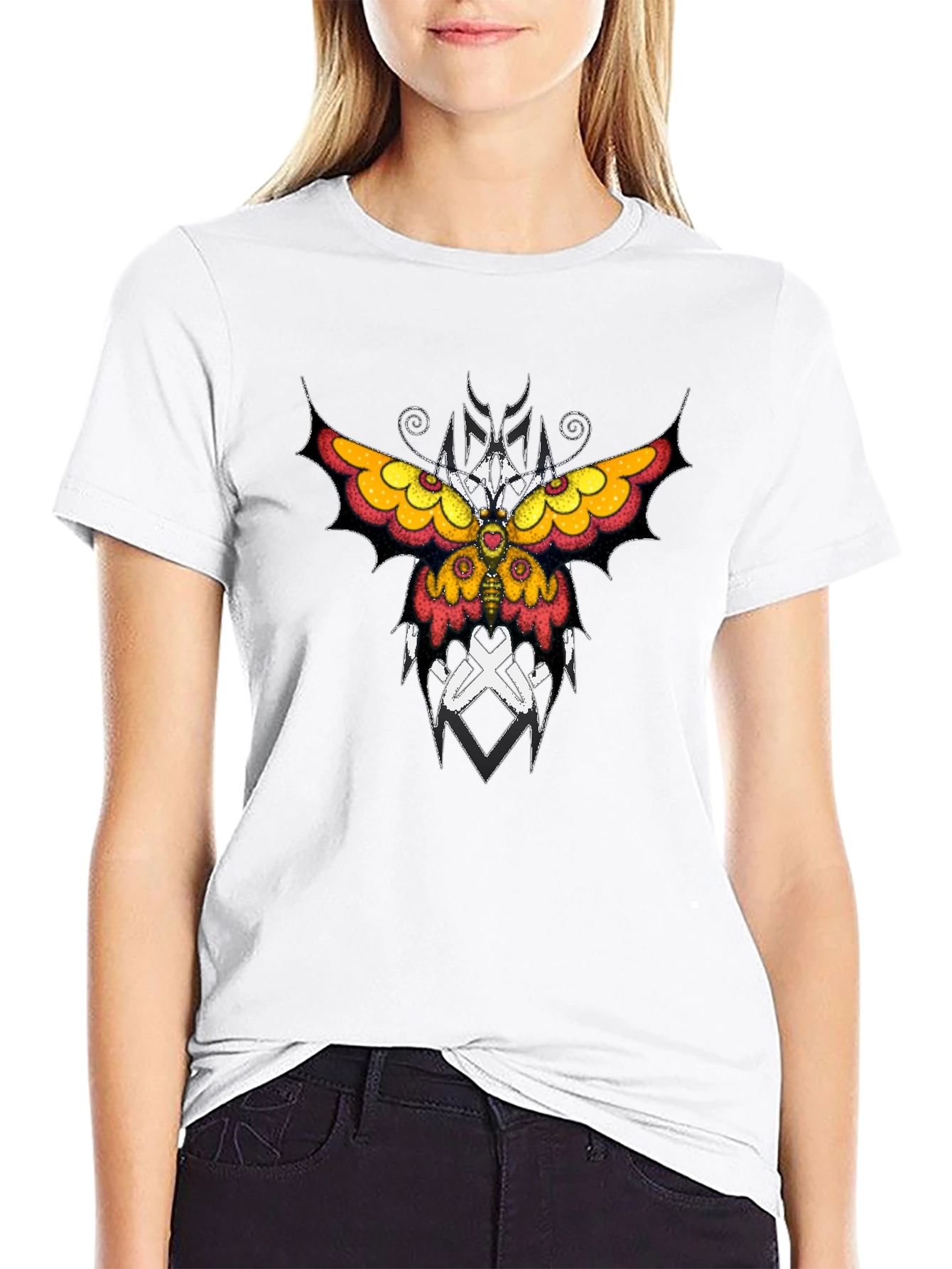 Butterfly Graphic T-Shirt - Stylish Black Tee