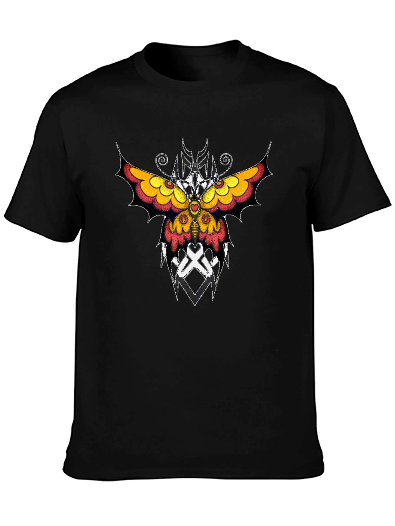 Butterfly Graphic T-Shirt - Stylish Black Tee