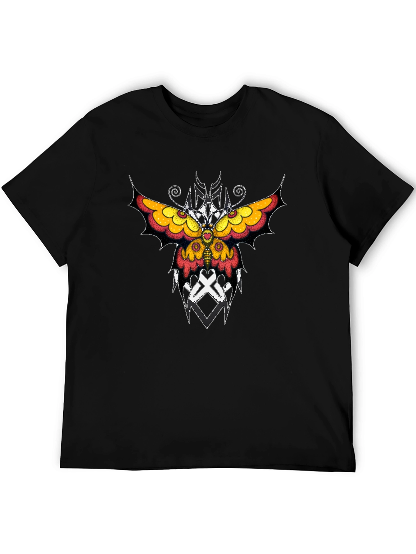 Butterfly Graphic T-Shirt - Stylish Black Tee