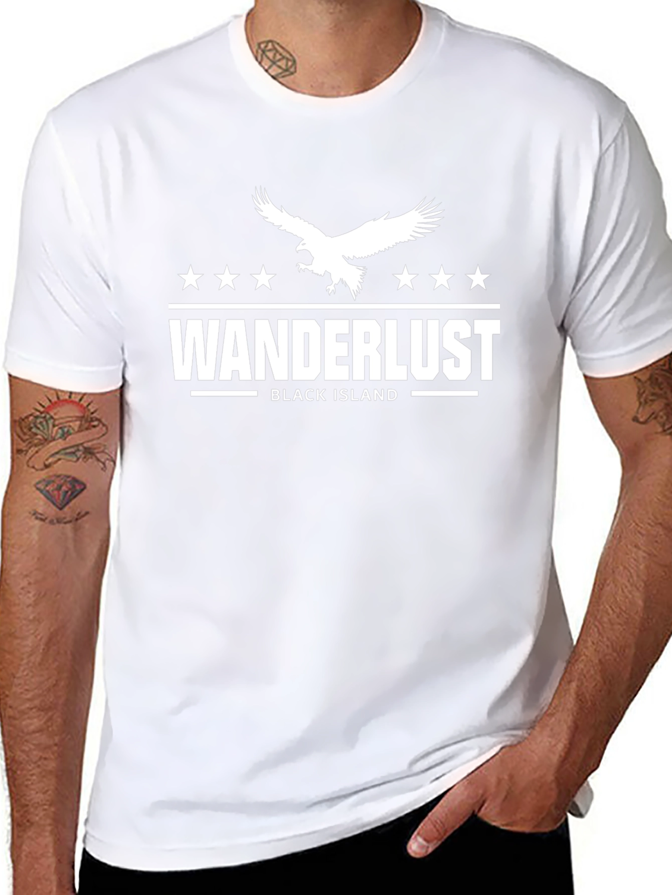Wanderlust Black Island Graphic Tee