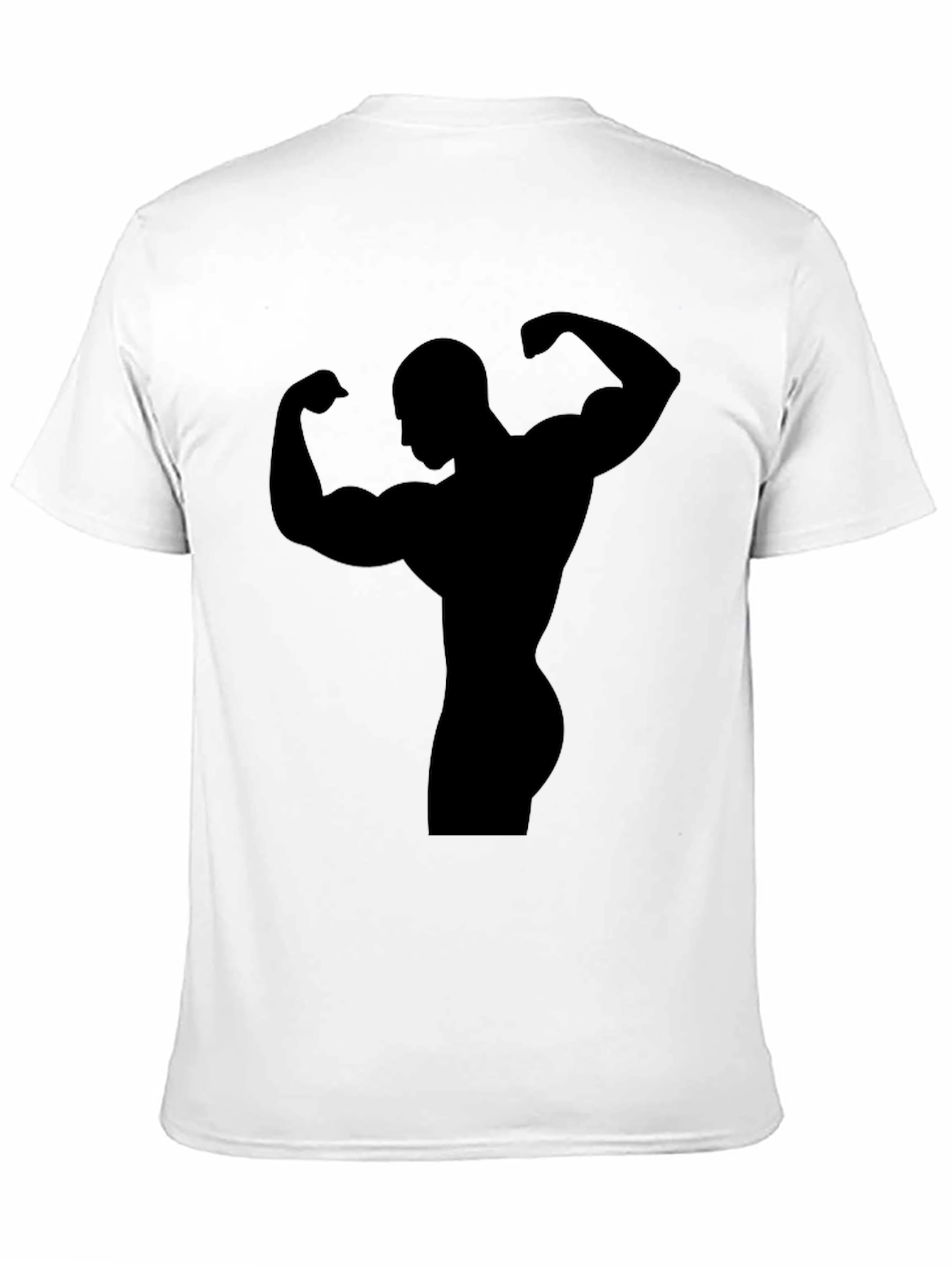 Muscle Man Silhouette Black T-Shirt