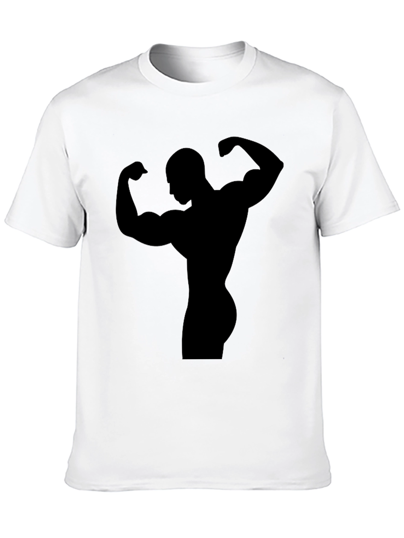 Muscle Man Silhouette Black T-Shirt