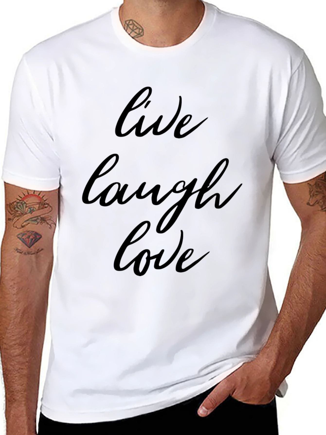 Live Laugh Love Black Graphic Tee