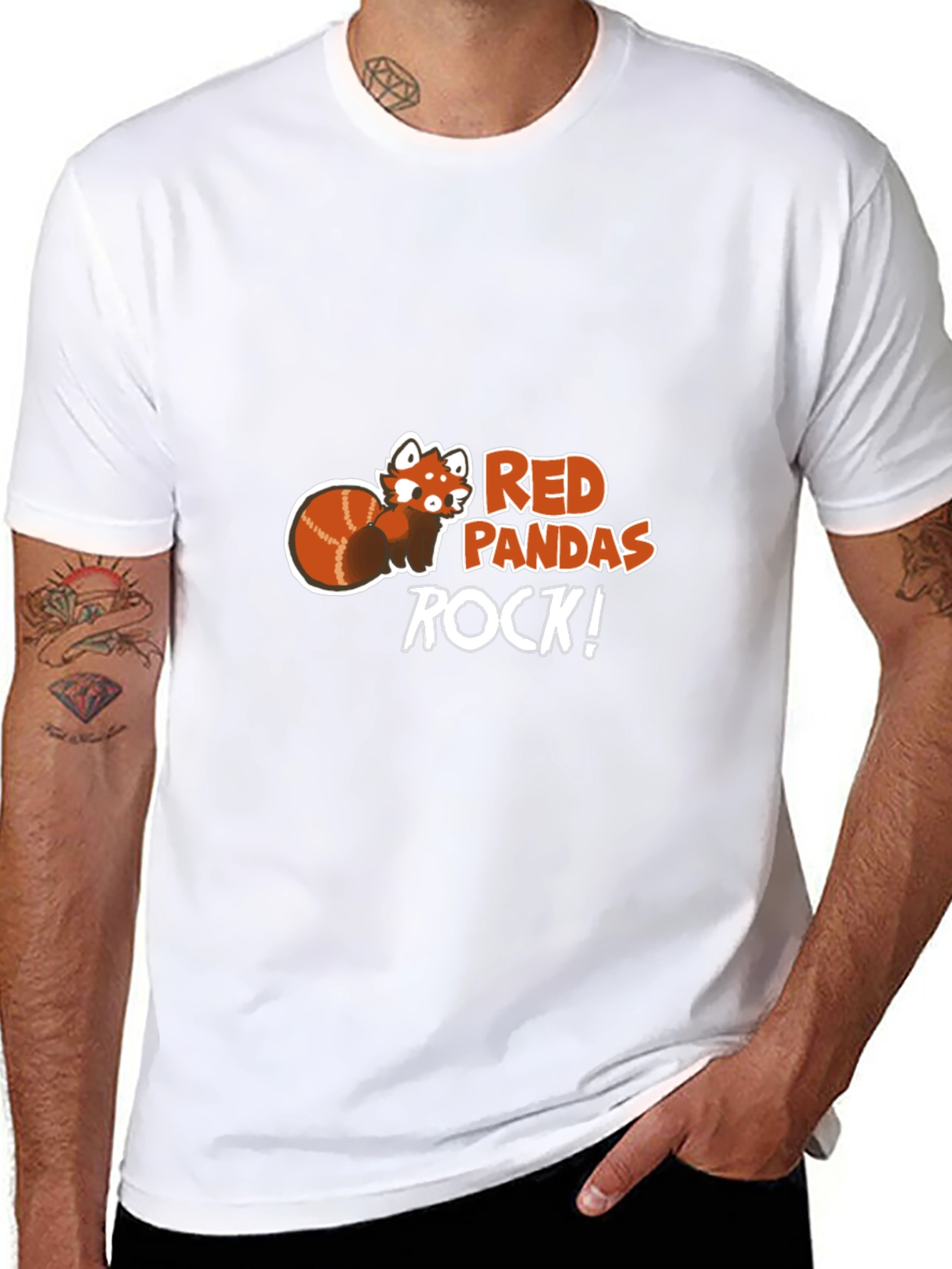 Red Pandas Rock Graphic T-Shirt
