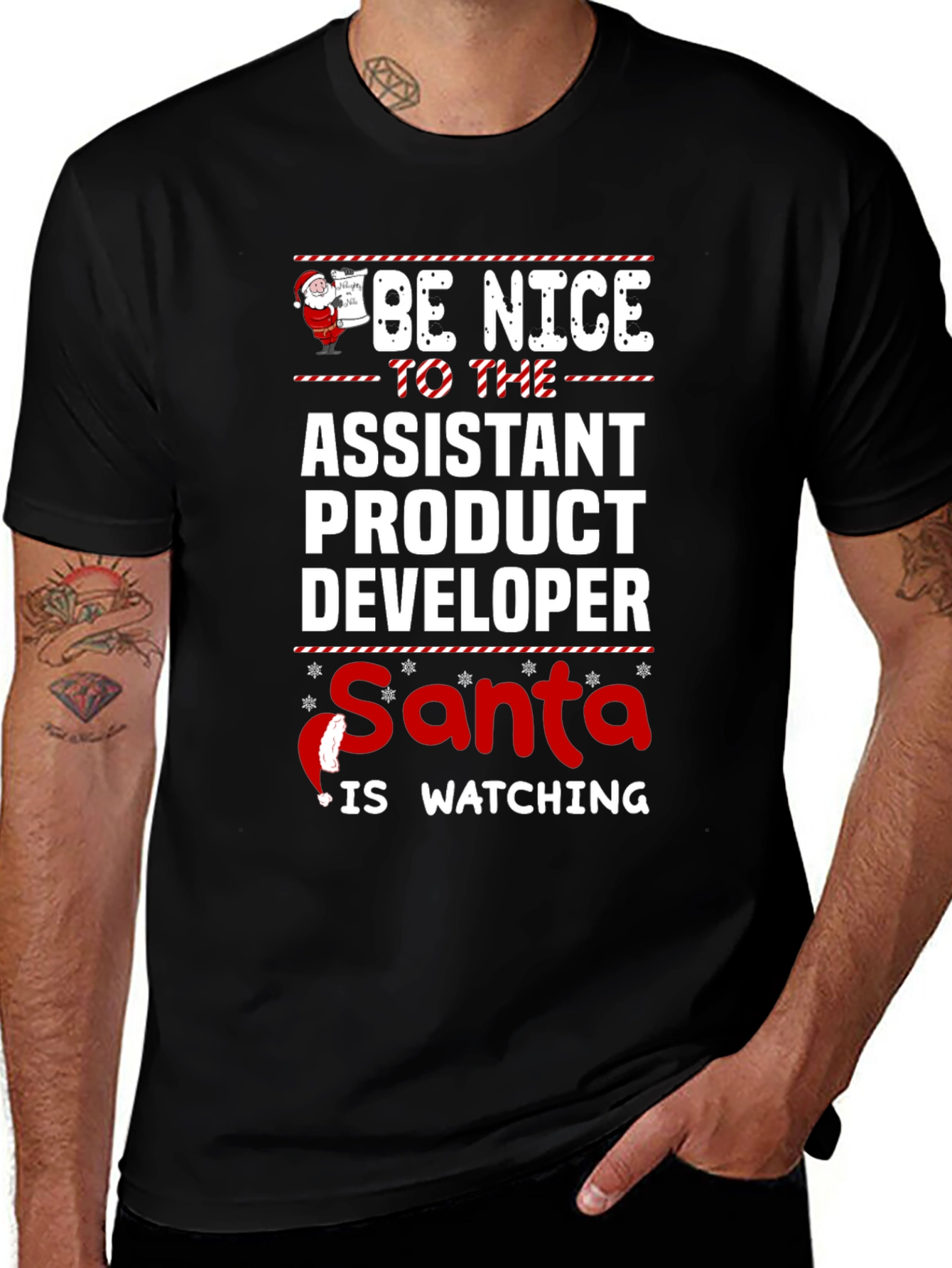 Assistant Product Developer Santa Watching T-Shirt