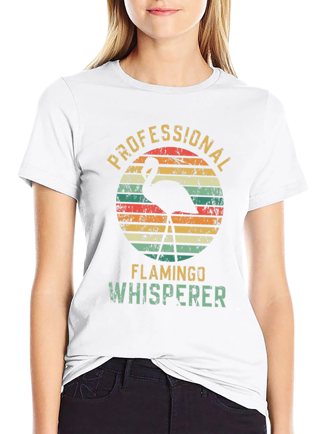 Professional Flamingo Whisperer Graphic T-Shirt