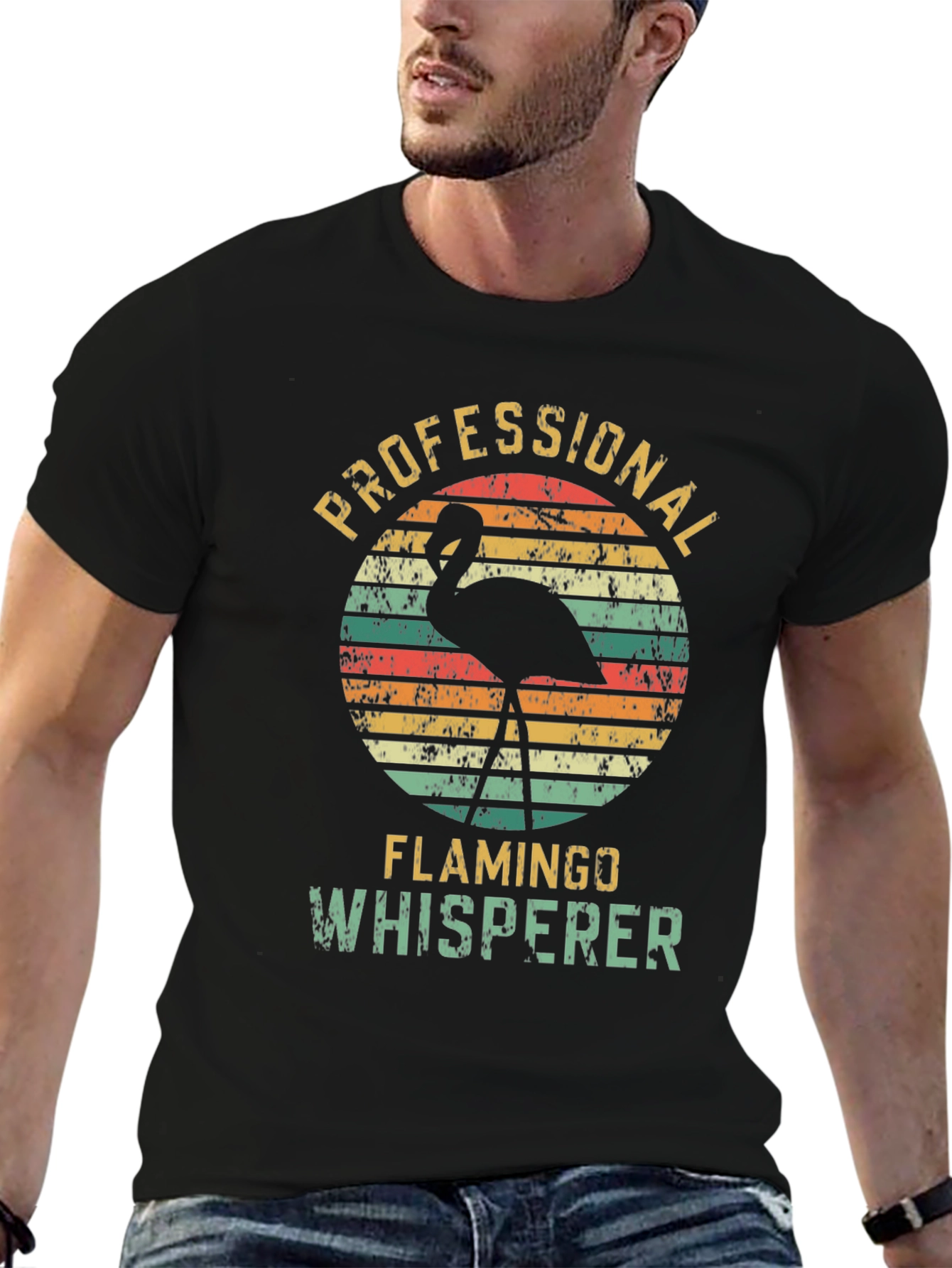 Professional Flamingo Whisperer Graphic T-Shirt