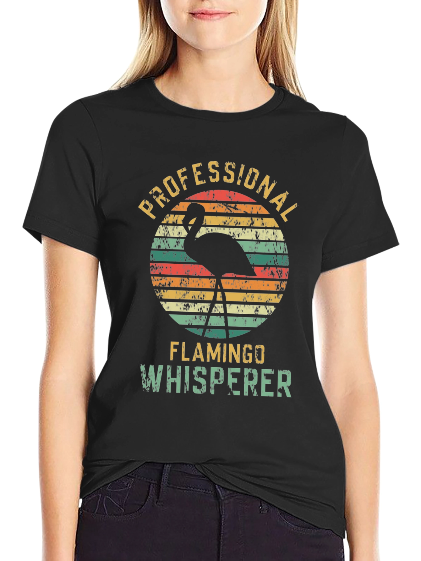 Professional Flamingo Whisperer Graphic T-Shirt