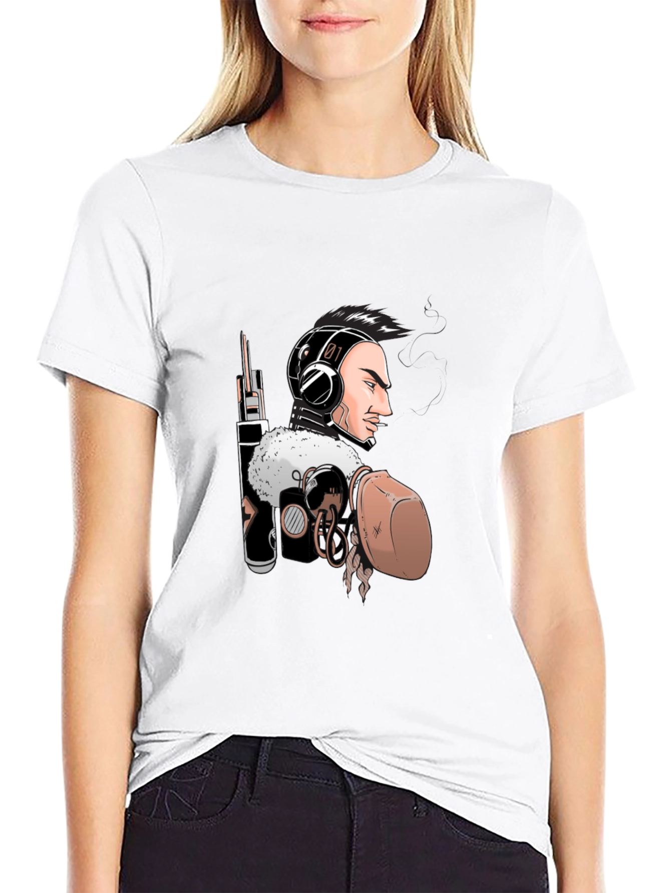 Sci-Fi Soldier Graphic T-Shirt