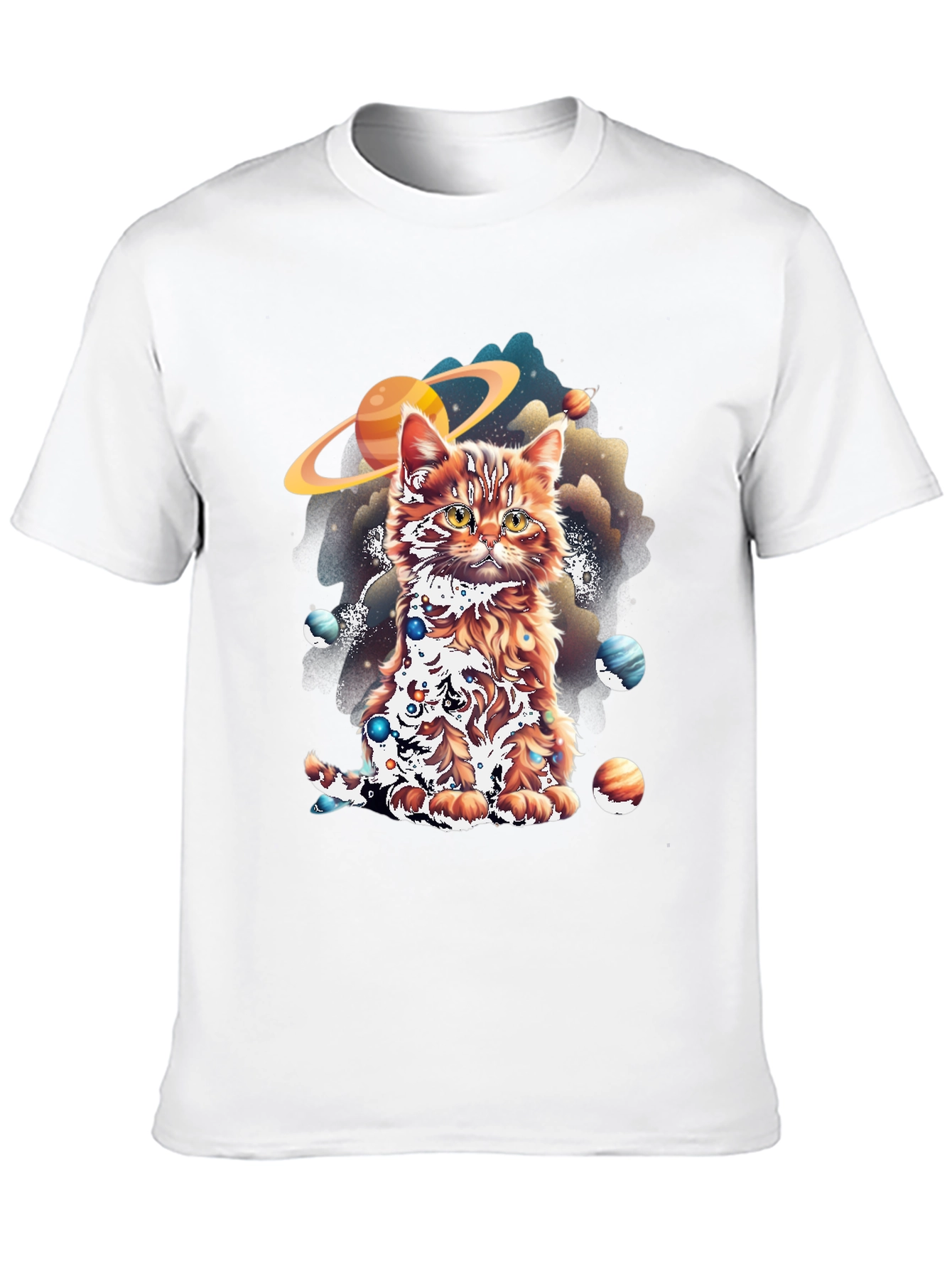 Cosmic Cat Graphic Tee - Black