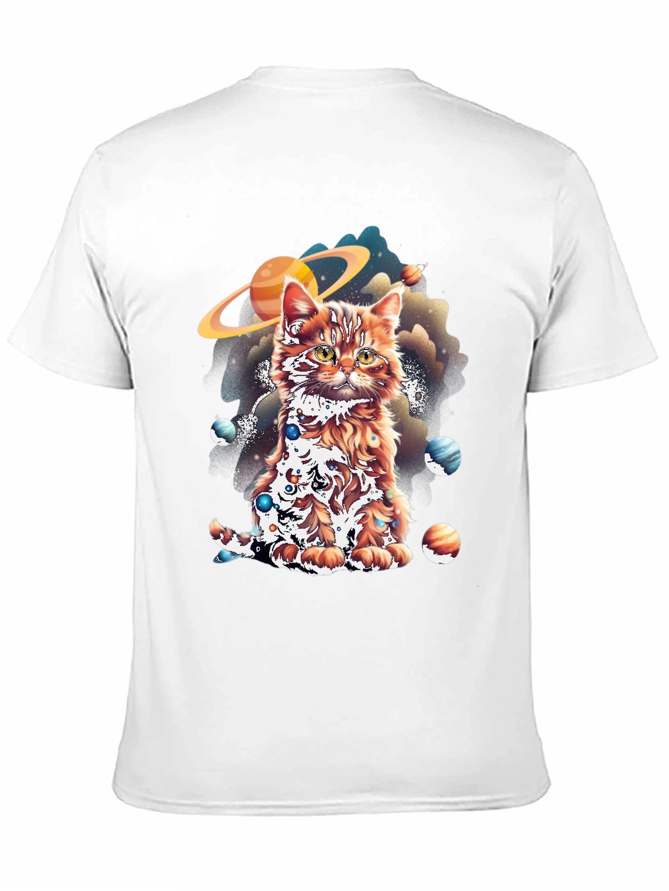 Cosmic Cat Graphic Tee - Black