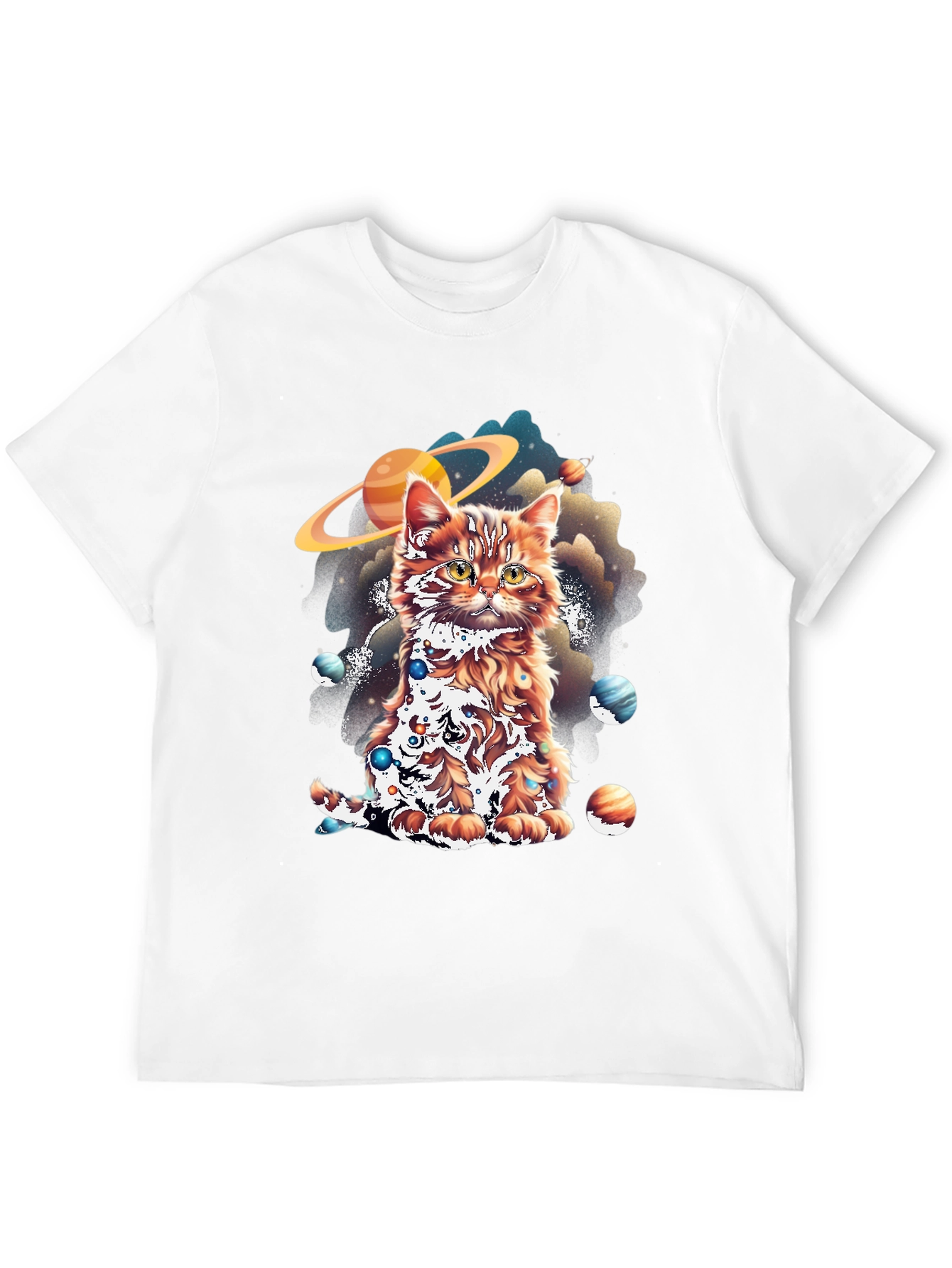 Cosmic Cat Graphic Tee - Black