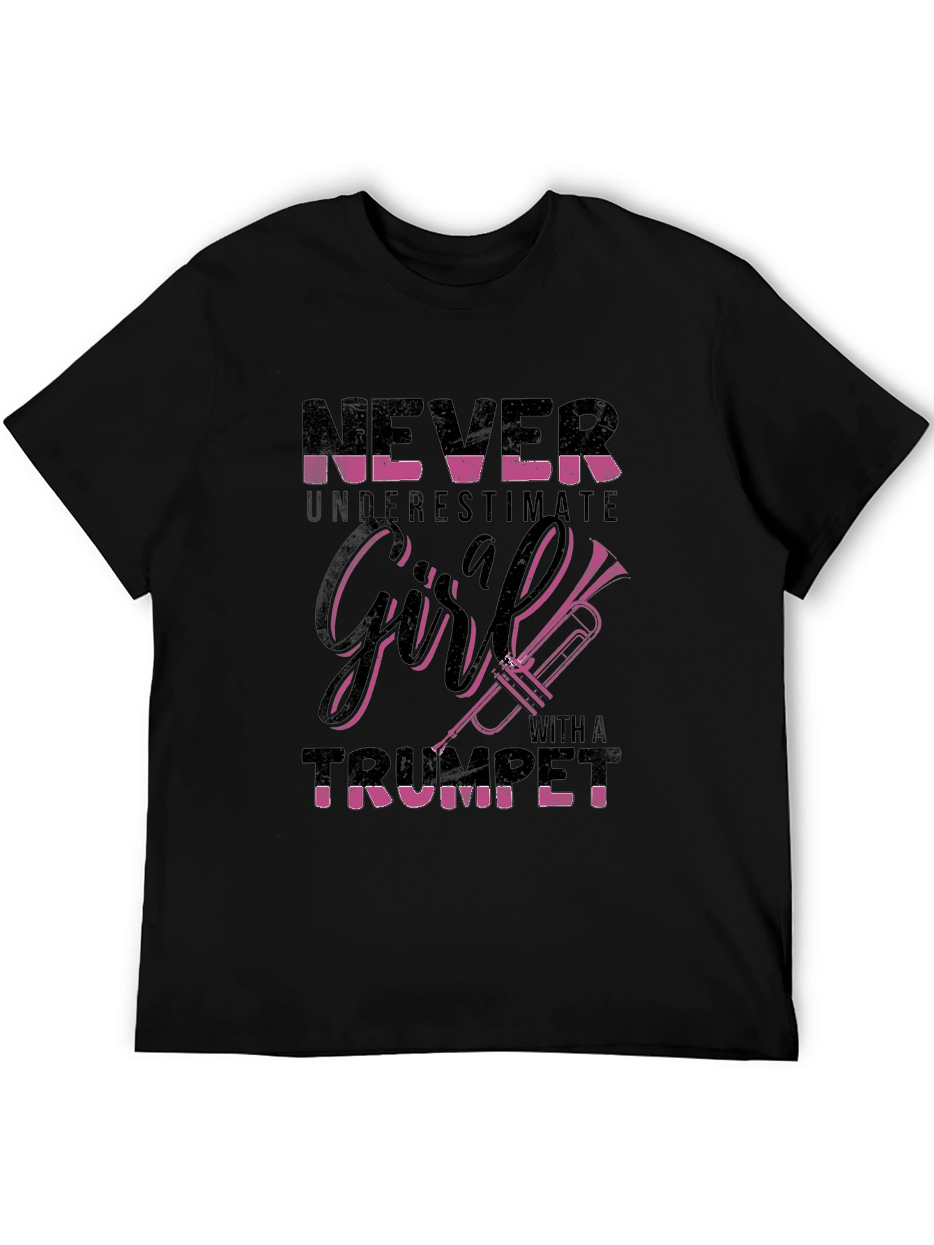 Never Underestimate Girl Trumpet T-Shirt