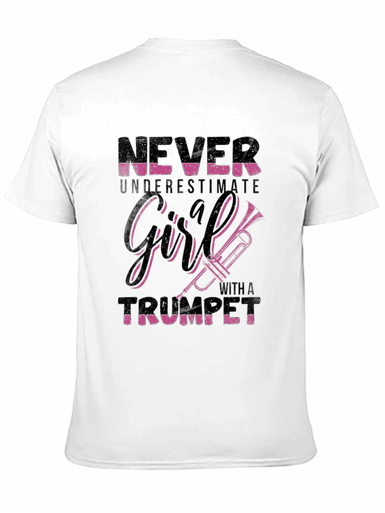 Never Underestimate Girl Trumpet T-Shirt