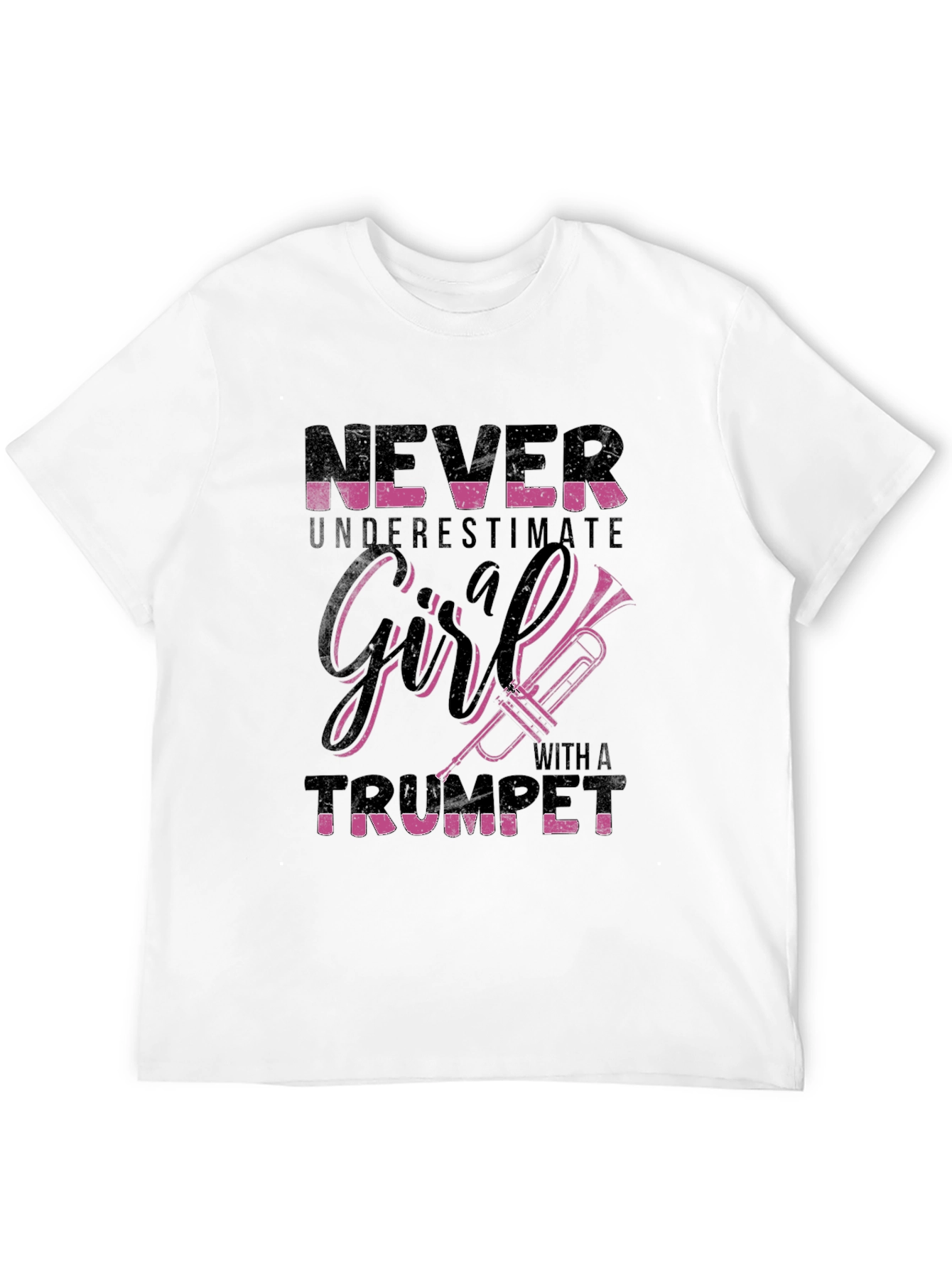 Never Underestimate Girl Trumpet T-Shirt