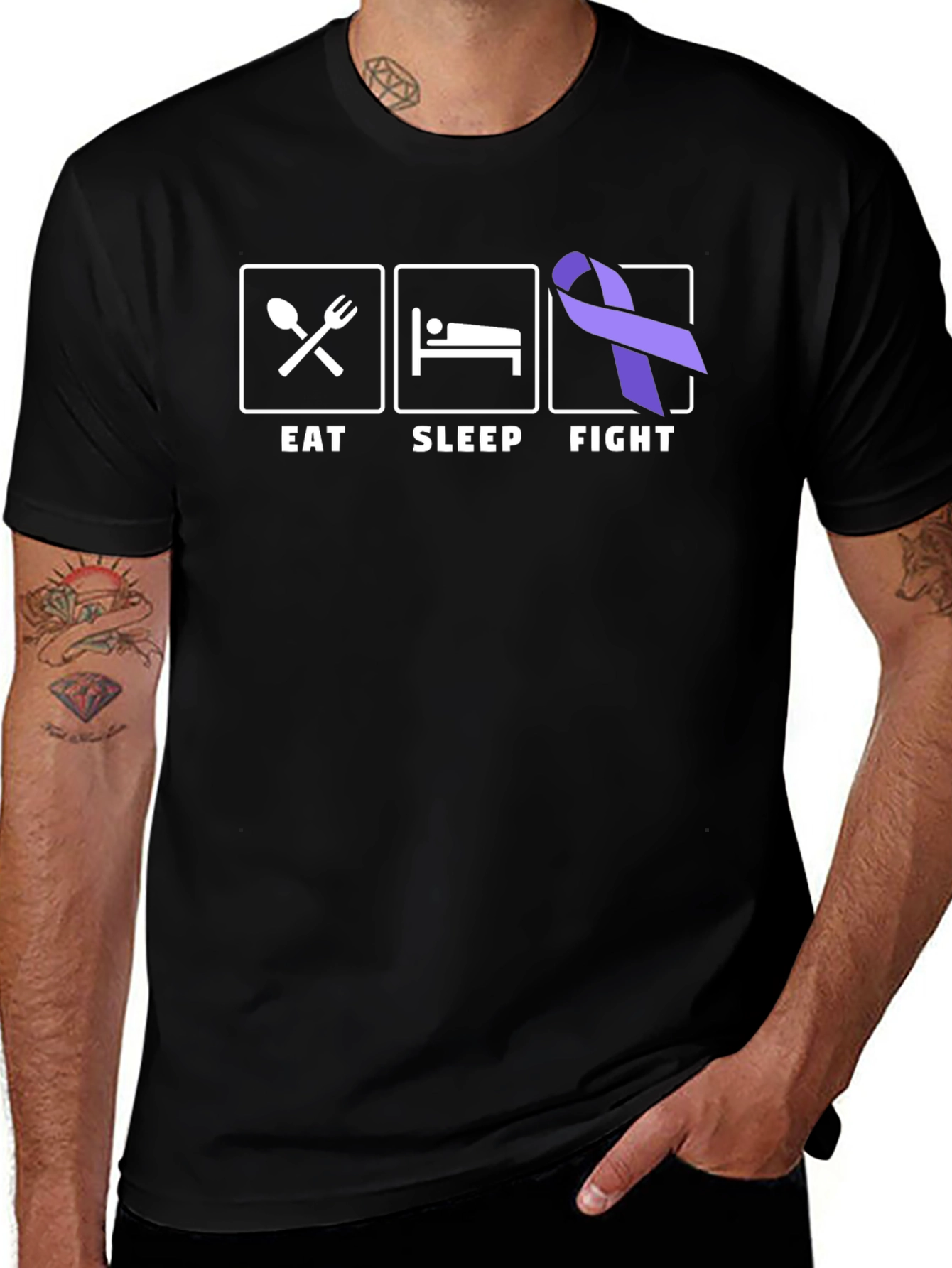 Eat Sleep Fight Awareness T-Shirt