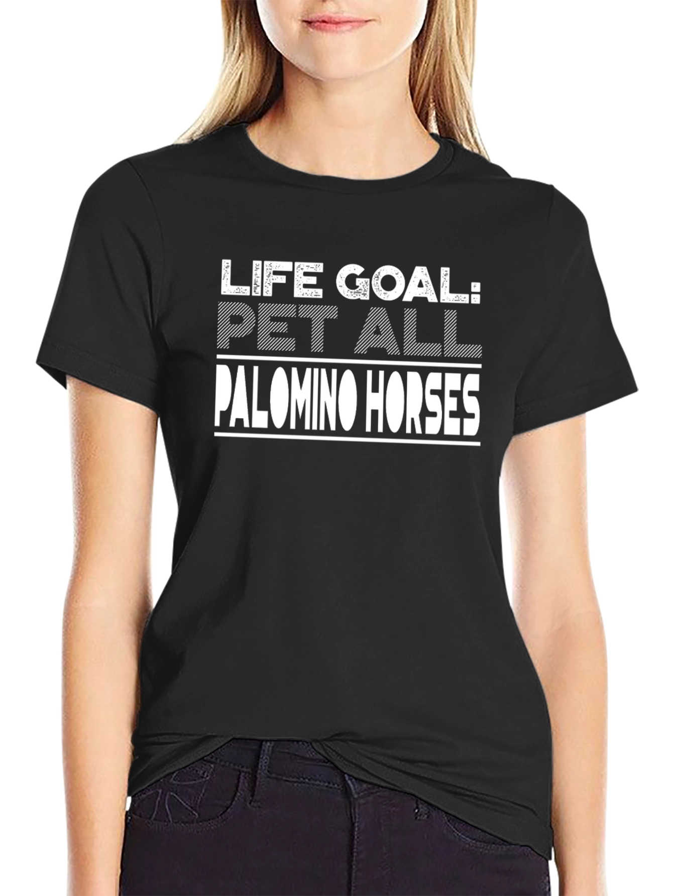 Life Goal Pet Palomino Horses Graphic T-Shirt