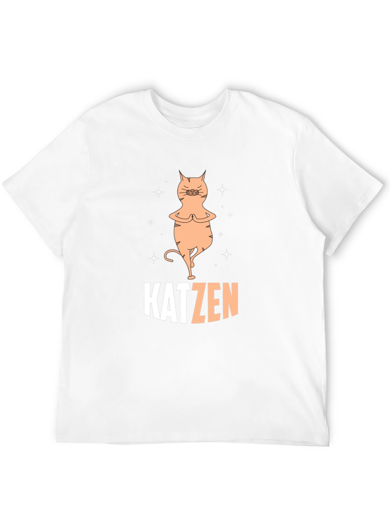 Katzen Yoga Black T-Shirt