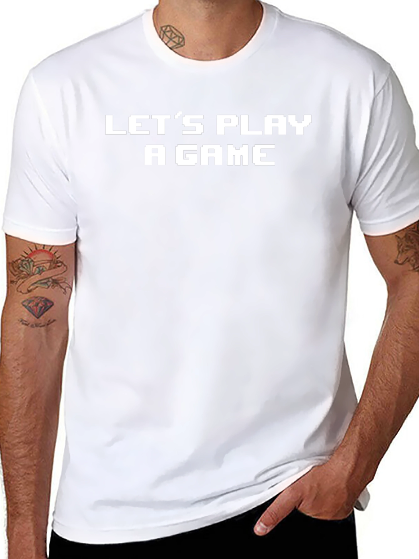 Lets Play a Game T-Shirt - Retro 8-Bit Design