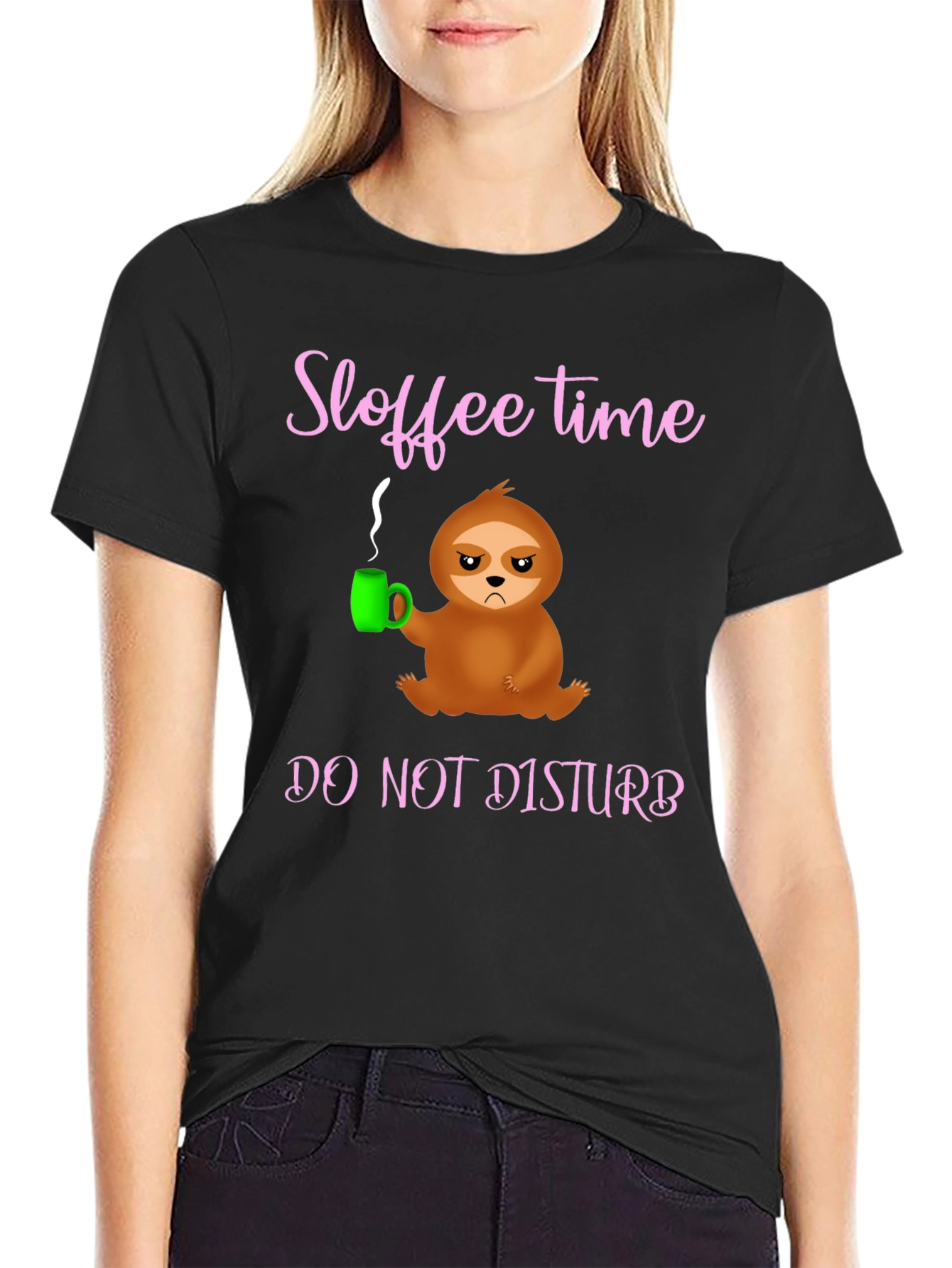 Sloffee Time Sloth Graphic T-Shirt
