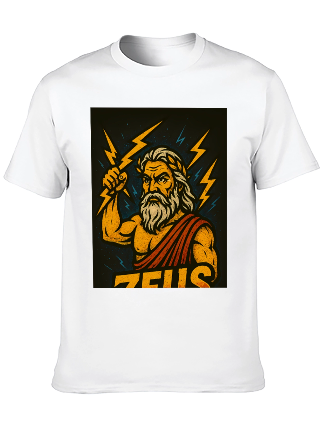 Zeus Graphic Tee - Black Cotton Blend T-Shirt