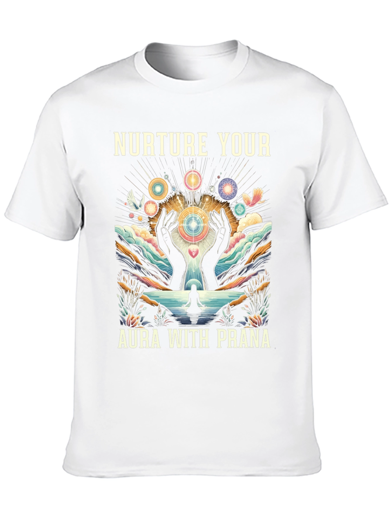 Nurture Your Aura Graphic T-Shirt - Meditation Prana Tee