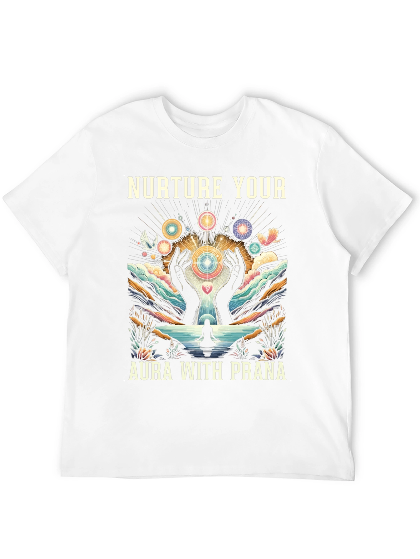 Nurture Your Aura Graphic T-Shirt - Meditation Prana Tee