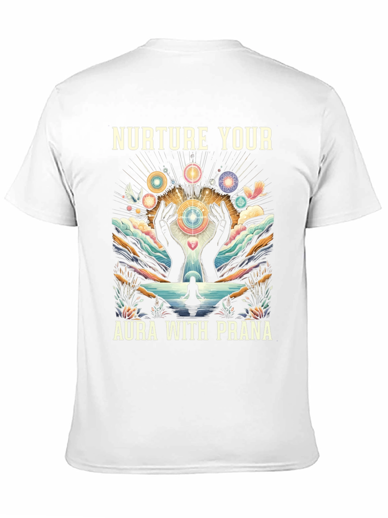 Nurture Your Aura Graphic T-Shirt - Meditation Prana Tee