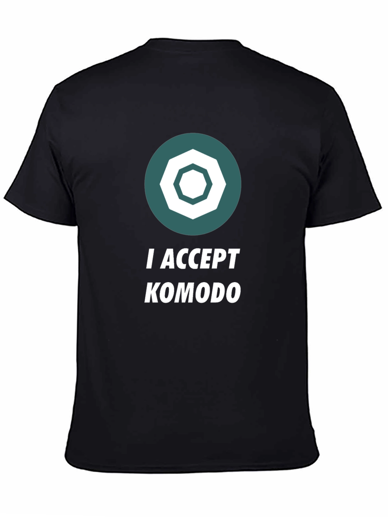I Accept Komodo Crypto T-Shirt - Black