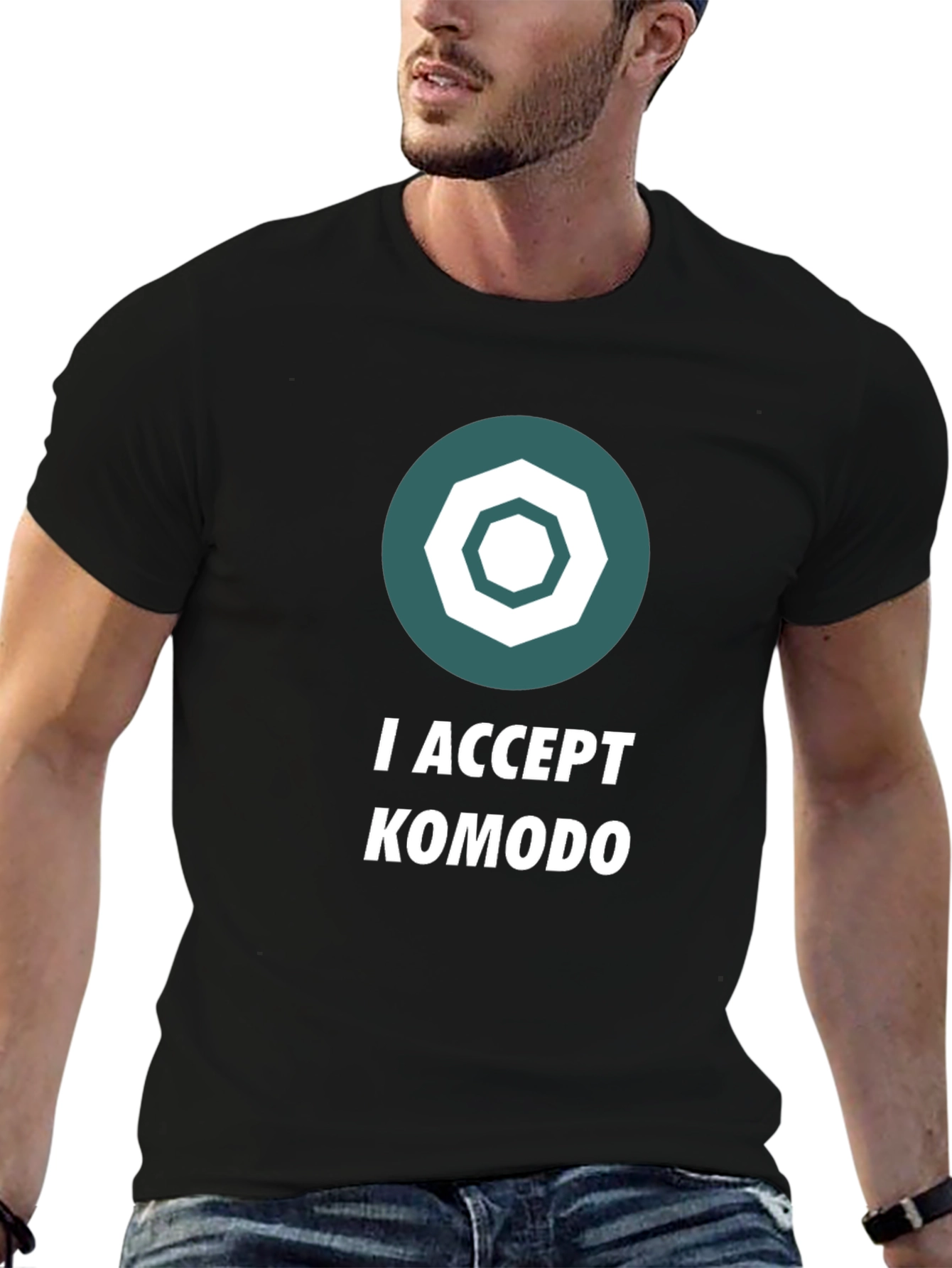 I Accept Komodo Crypto T-Shirt - Black