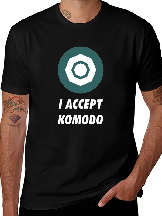 I Accept Komodo Crypto T-Shirt - Black