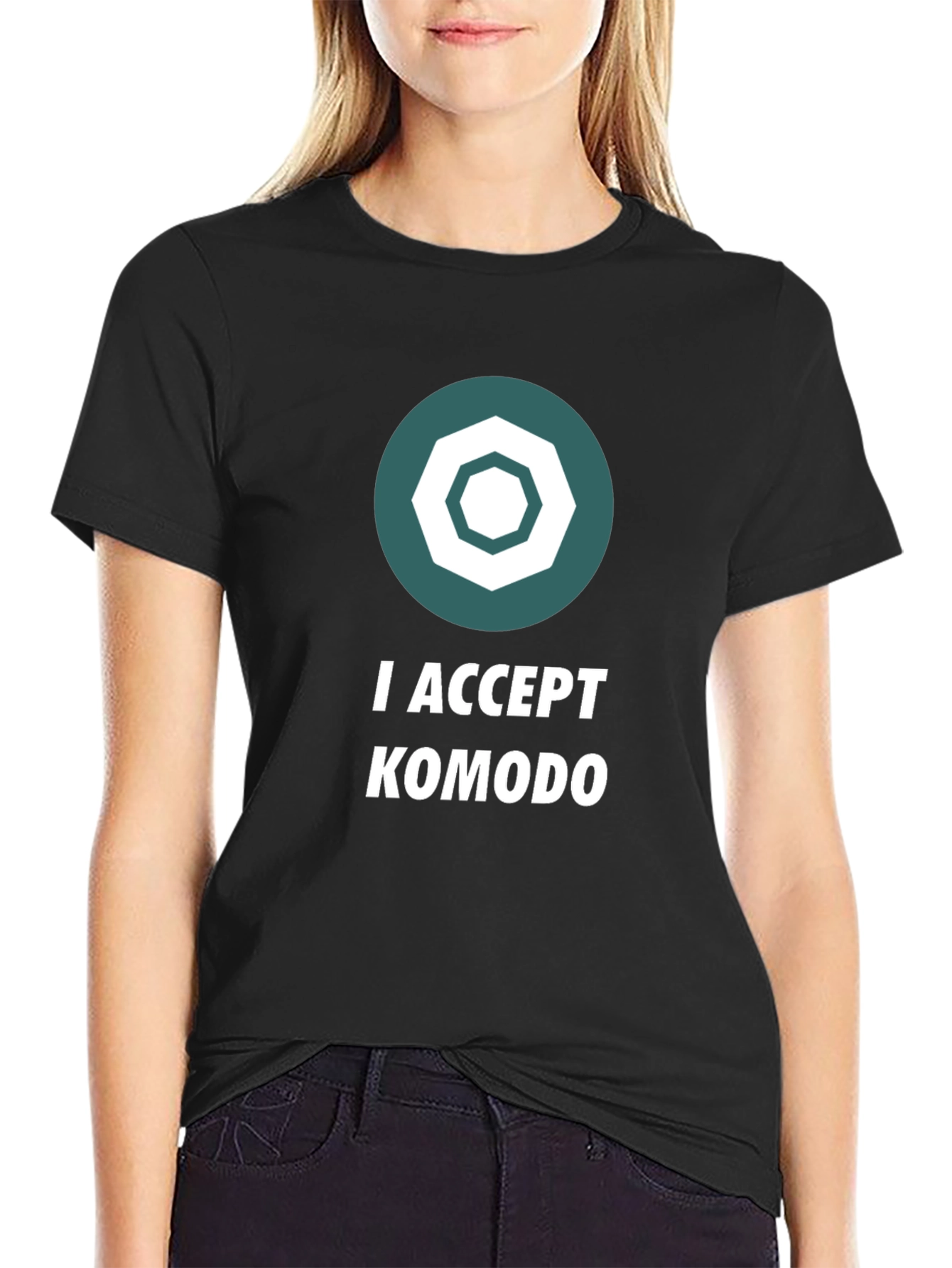 I Accept Komodo Crypto T-Shirt - Black