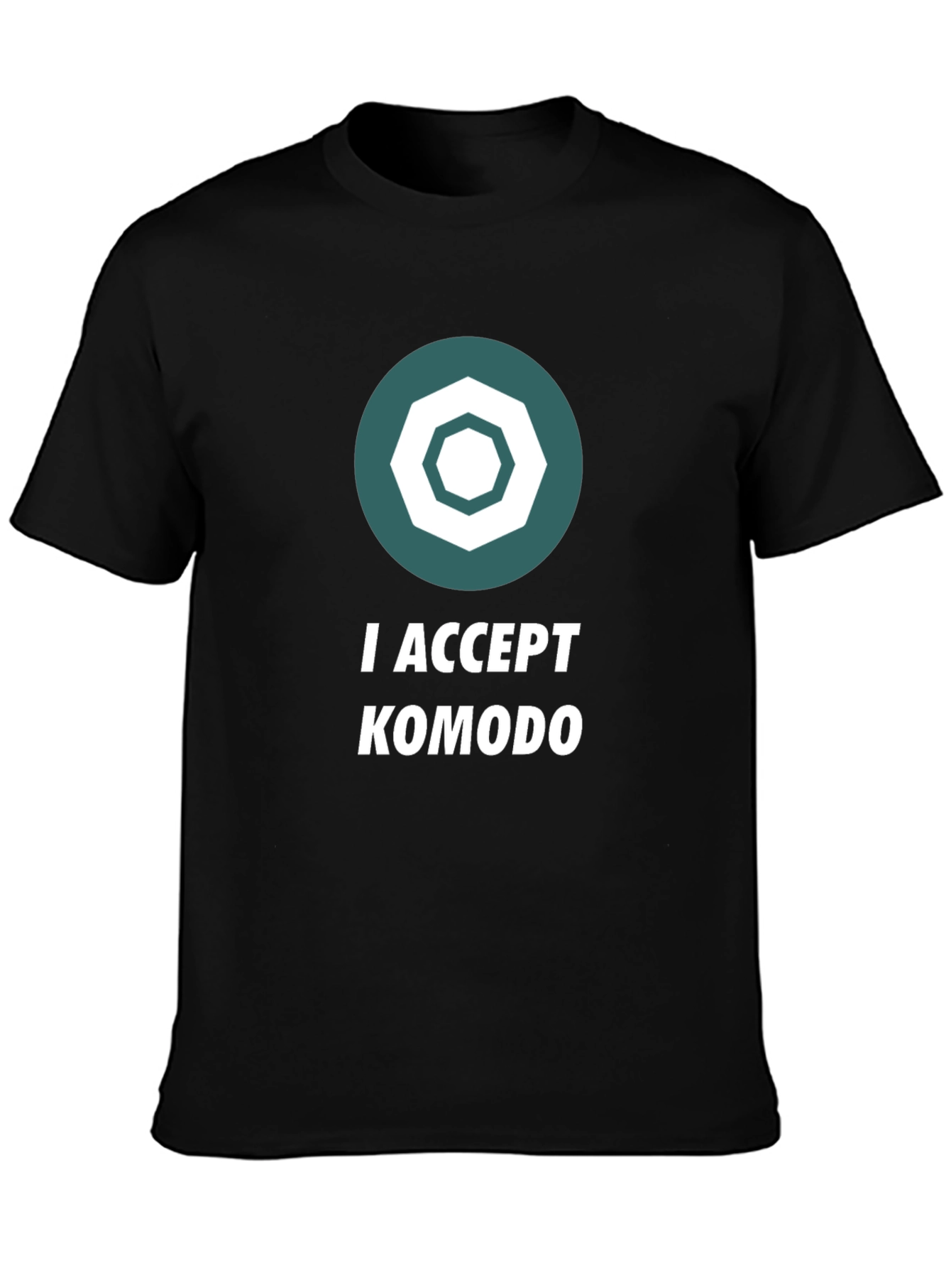 I Accept Komodo Crypto T-Shirt - Black