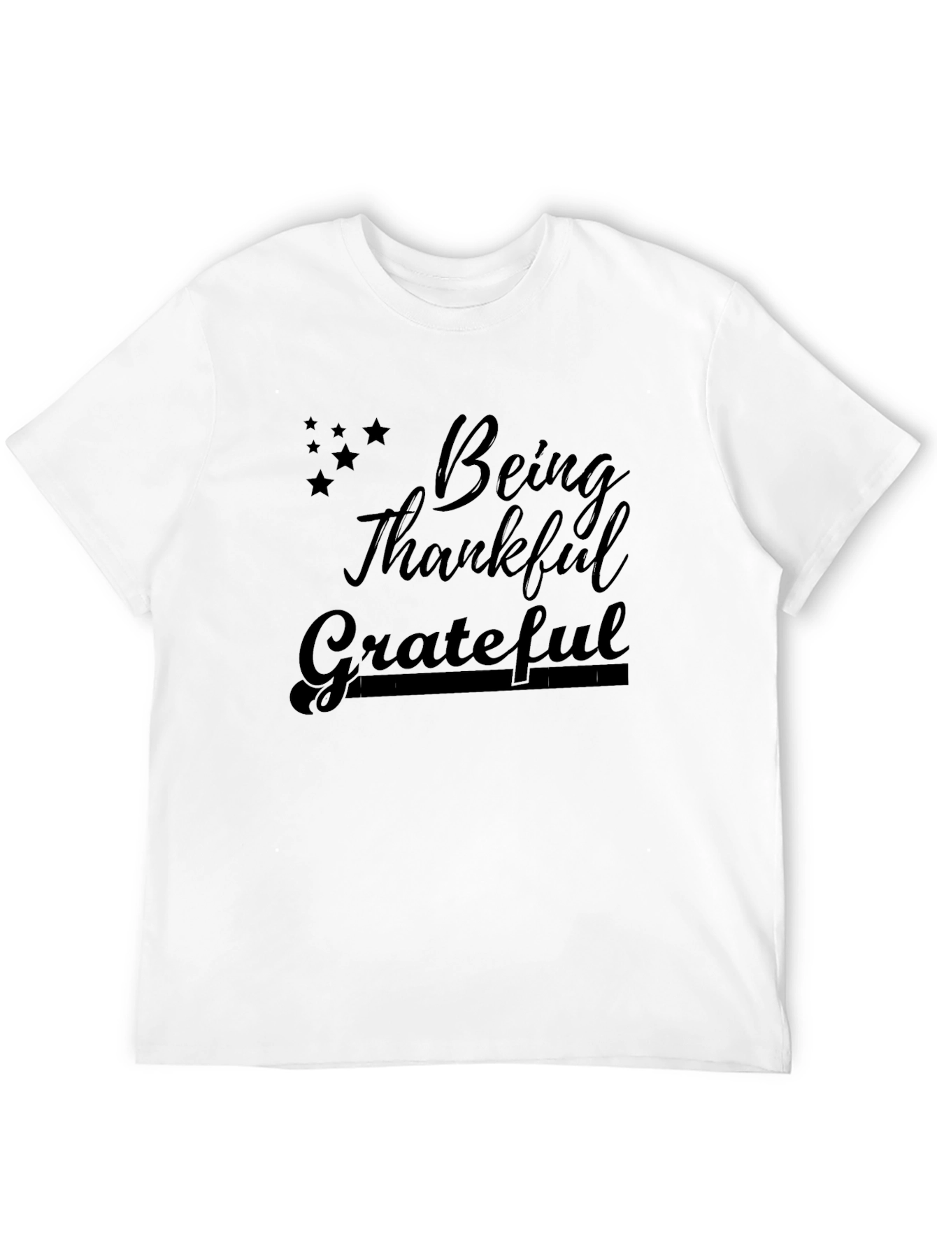 Being Thankful Grateful Black T-Shirt