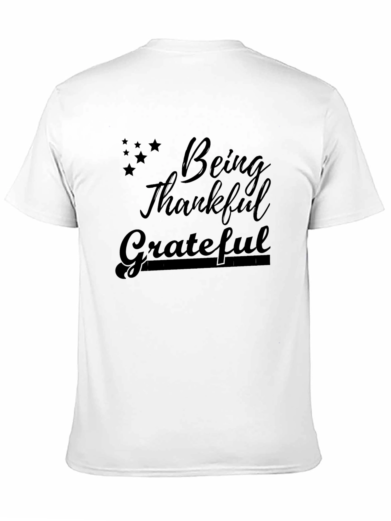 Being Thankful Grateful Black T-Shirt