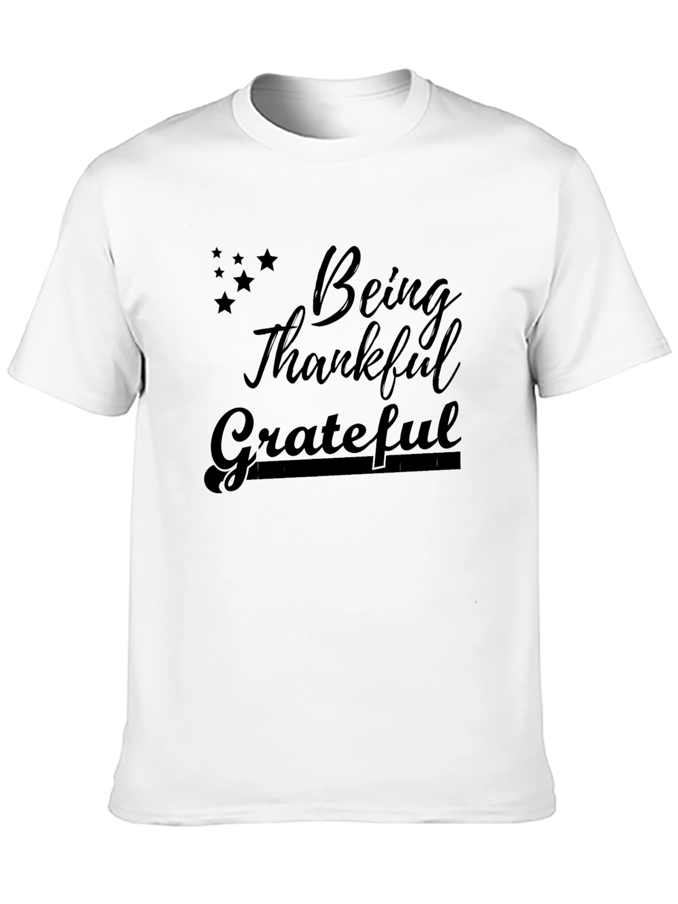 Being Thankful Grateful Black T-Shirt