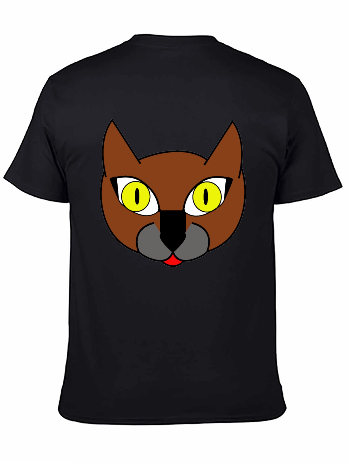Cool Cat Graphic Print Black T-Shirt
