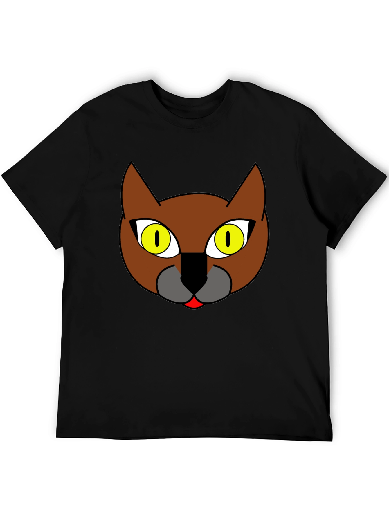 Cool Cat Graphic Print Black T-Shirt