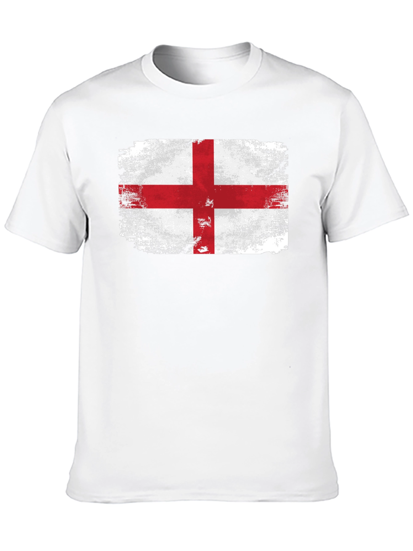 England Flag Graphic T-Shirt - Distressed Look