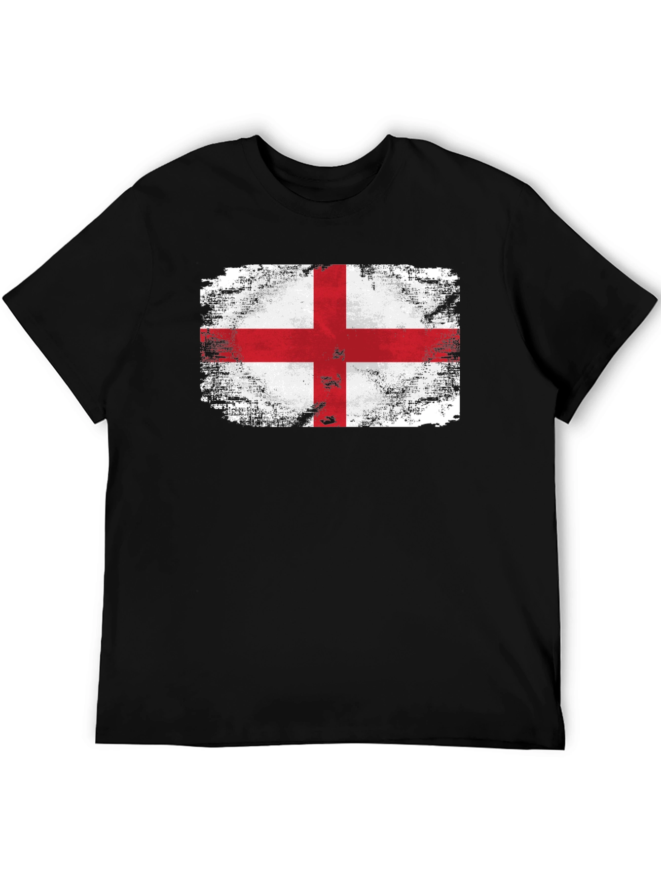England Flag Graphic T-Shirt - Distressed Look