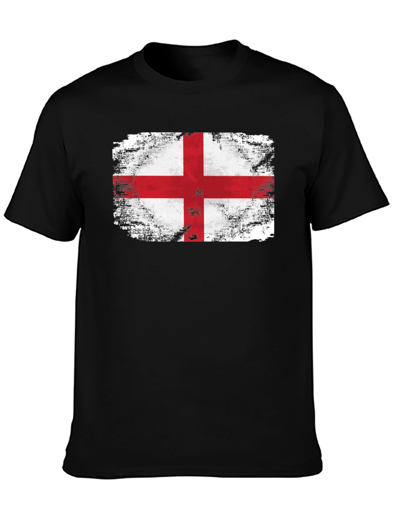 England Flag Graphic T-Shirt - Distressed Look