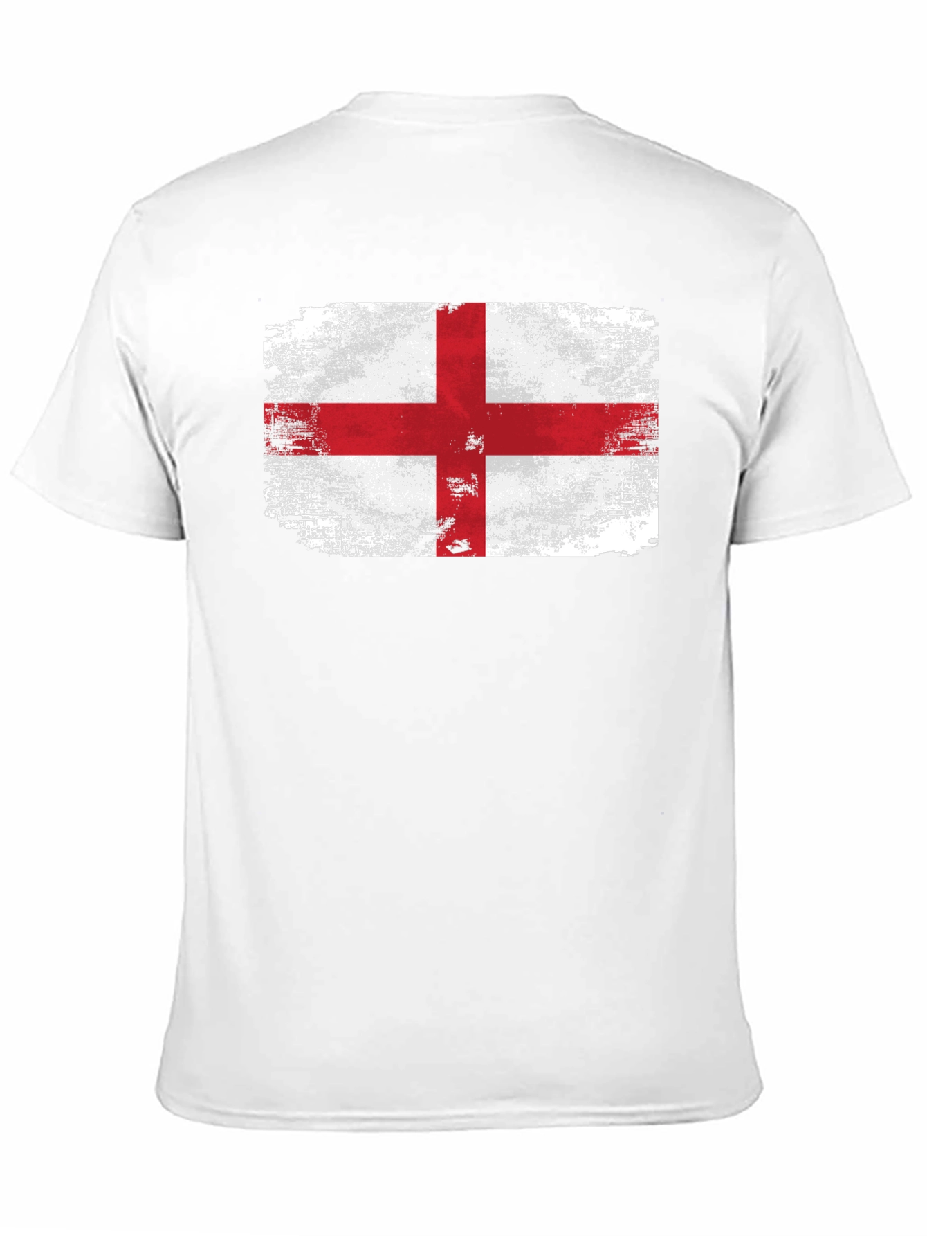 England Flag Graphic T-Shirt - Distressed Look