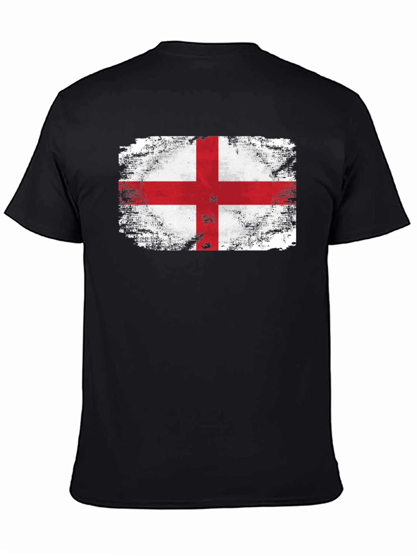 England Flag Graphic T-Shirt - Distressed Look