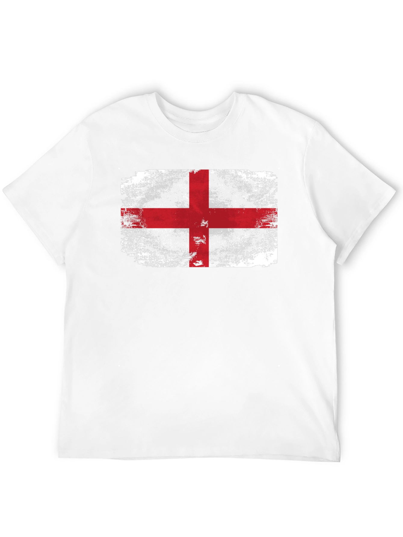 England Flag Graphic T-Shirt - Distressed Look
