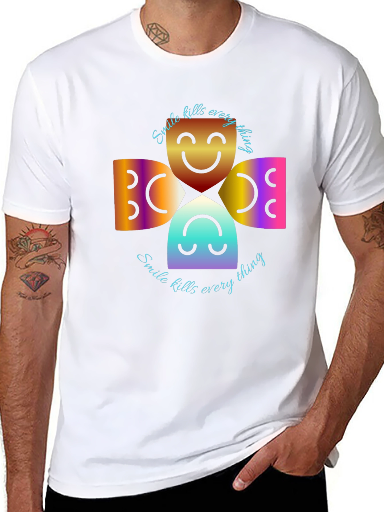 Smile Kills Everything Black Graphic Tee
